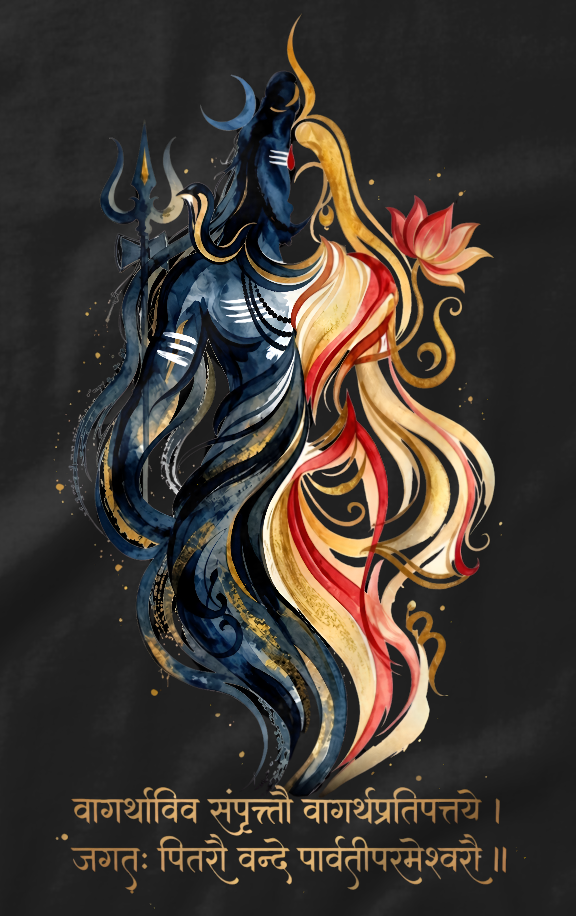 Ardhnarishwar Bhakti Spirituality Unisex T-Shirt