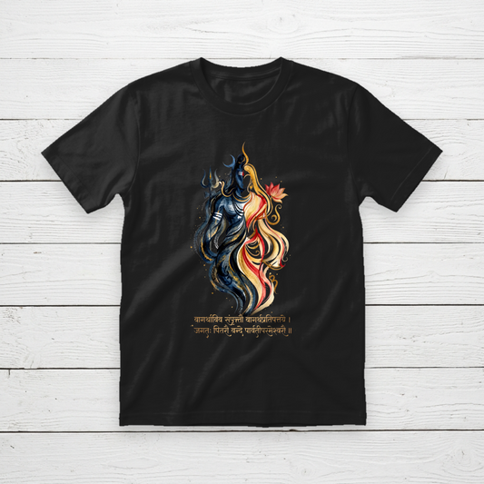 Ardhnarishwar Bhakti Spirituality Unisex T-Shirt