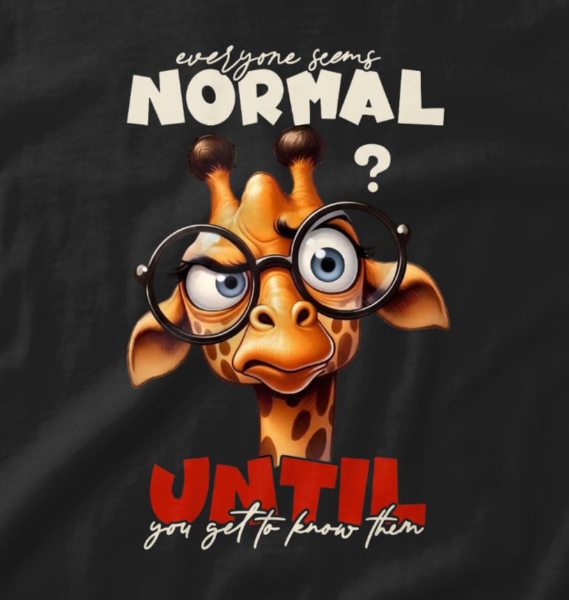 Quirky Giraffe Graphic T-Shirt