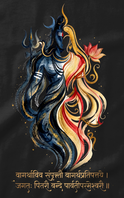 Ardhnarishwar Bhakti Spirituality Unisex T-Shirt