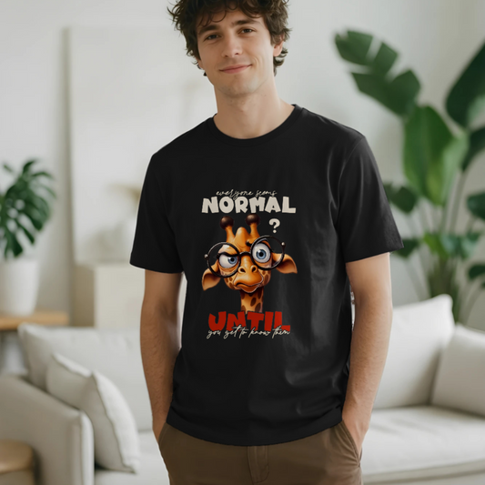 Quirky Giraffe Graphic T-Shirt